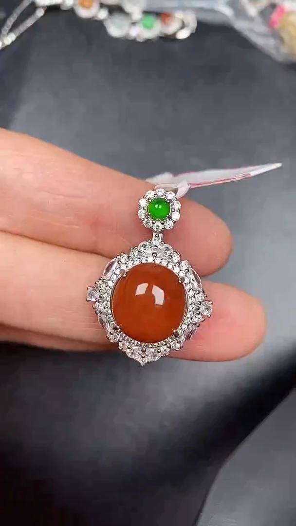 银S925镶嵌戒指翡翠6700