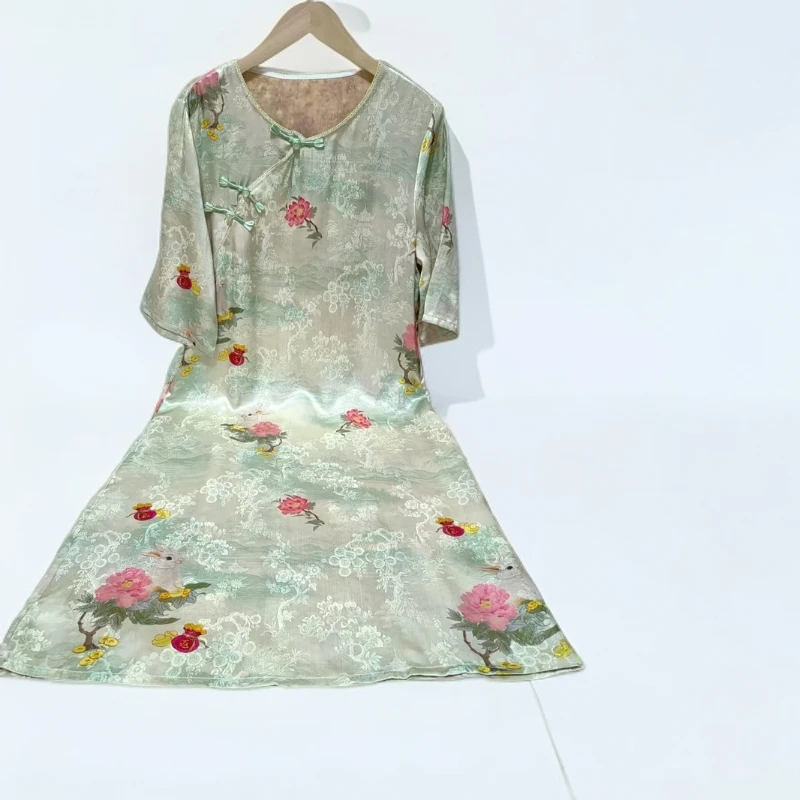 121新中式时尚经典洋气新款网红连衣裙