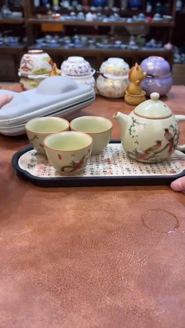真的很便宜会开片的旅行茶具