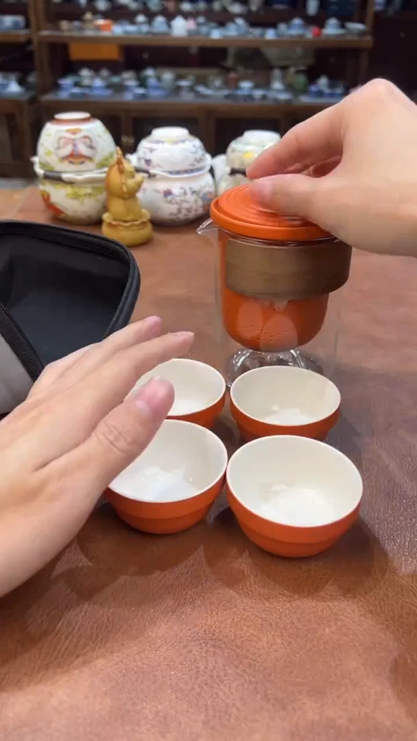 真的很便宜会开片的旅行茶具