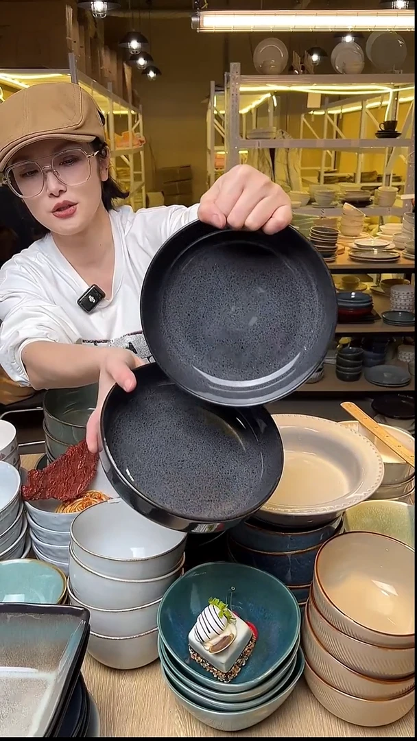 瓷301外贸尾货窑变釉下彩默认微瑕