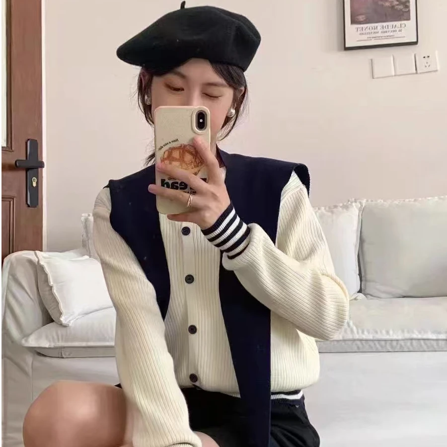 【JINYU】冬季上新韩版真两件海军领毛衣