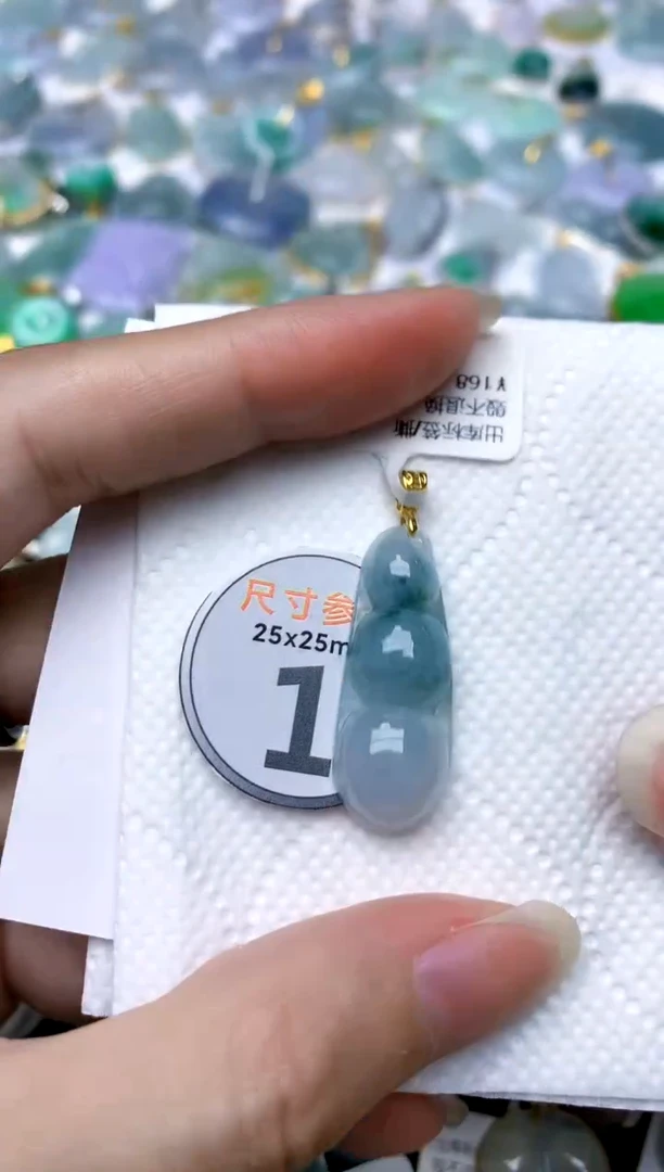 颈饰银S925镶嵌翡翠天然A货翡翠