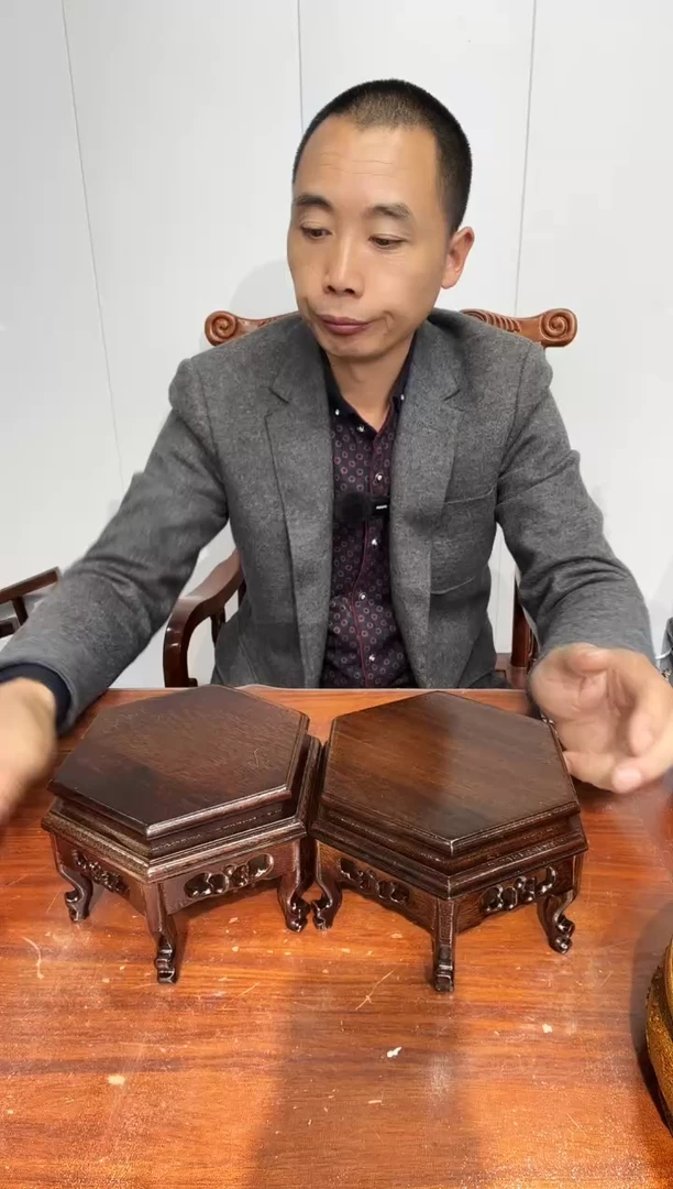 木六角方台14*16*10两个