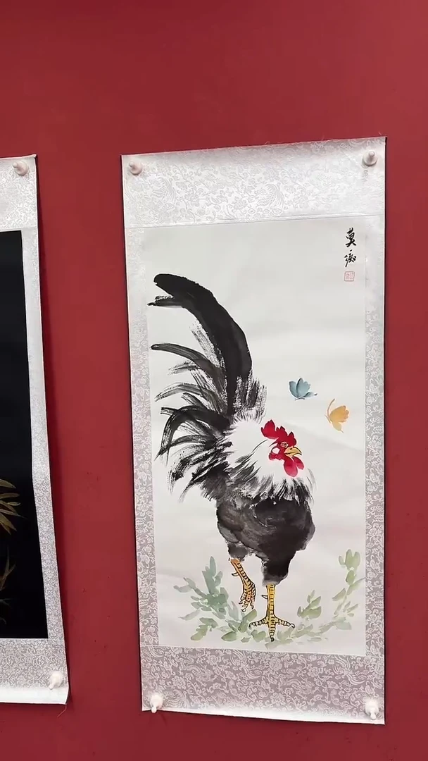 国画一只鸡