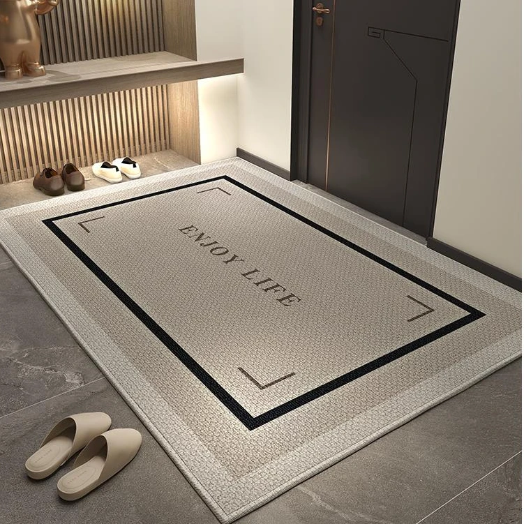 轻奢感入户门地垫耐脏防滑门口进门脚垫子免洗地毯家用可裁剪