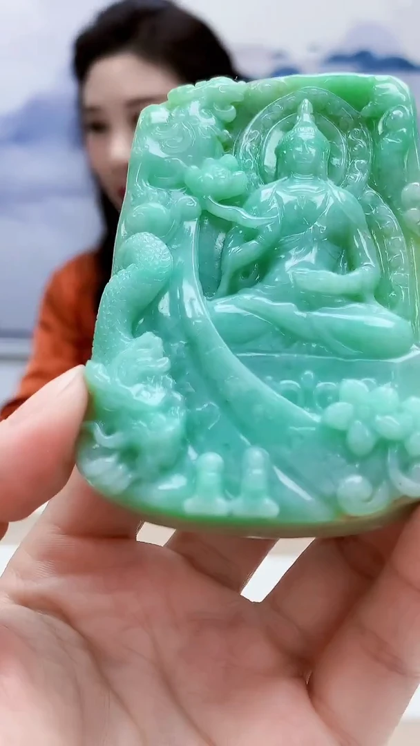 未镶嵌定制翡翠4829lr-毛货挂件39