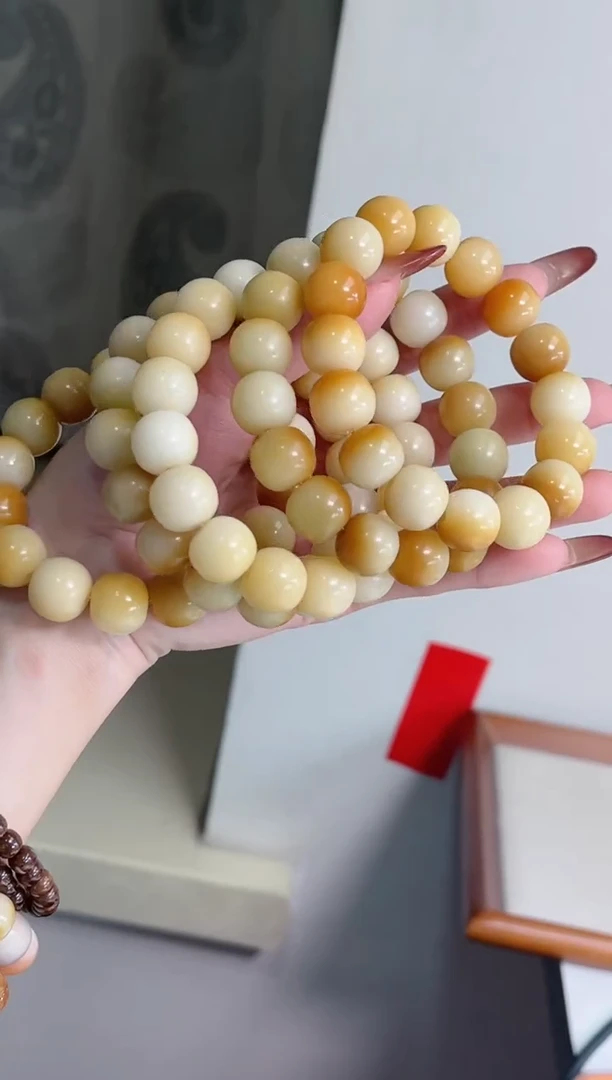 手串菩提根/象牙果r06玉化溏心苹果13*14mm手串随机