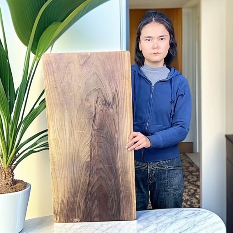 新疆百年核桃木整木实木切菜板砧板纹理家用加厚无漆无蜡木案板