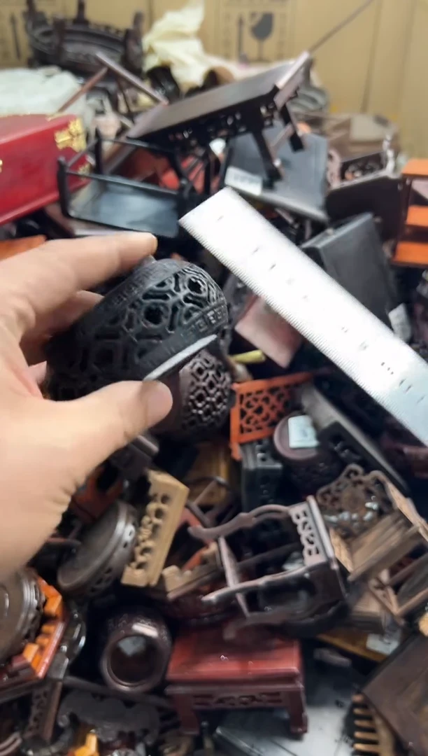 【闪购商品】木424瑕疵底座摆件花架处理