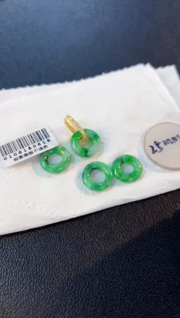 【闪购商品】翡翠耳饰未镶嵌10含小耳包/多样性发货/一对