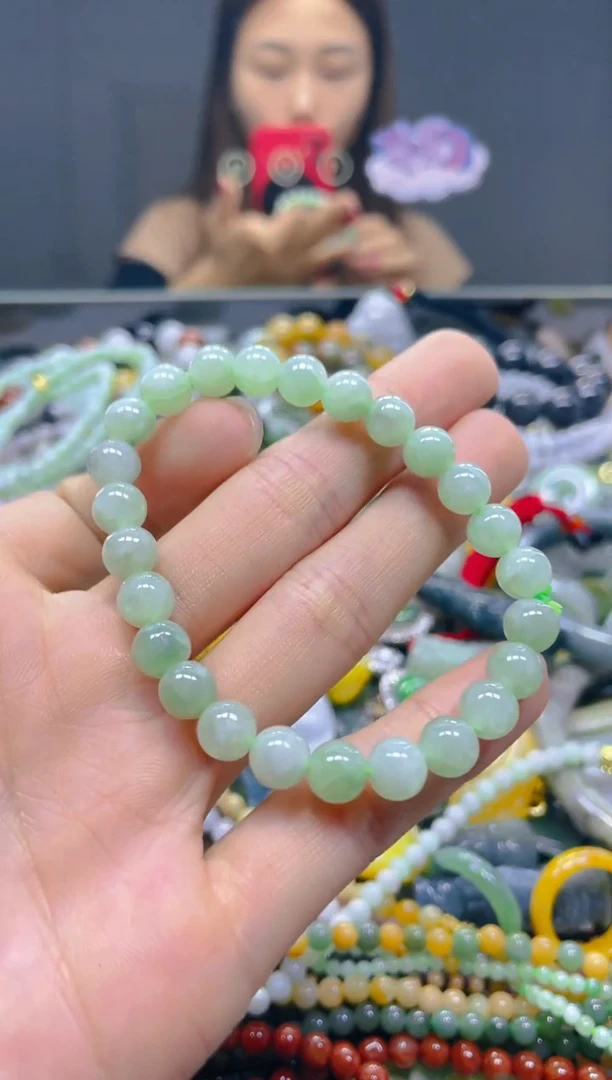 颈饰未镶嵌翡翠7MM/H/翡翠A货，一件也是批发价