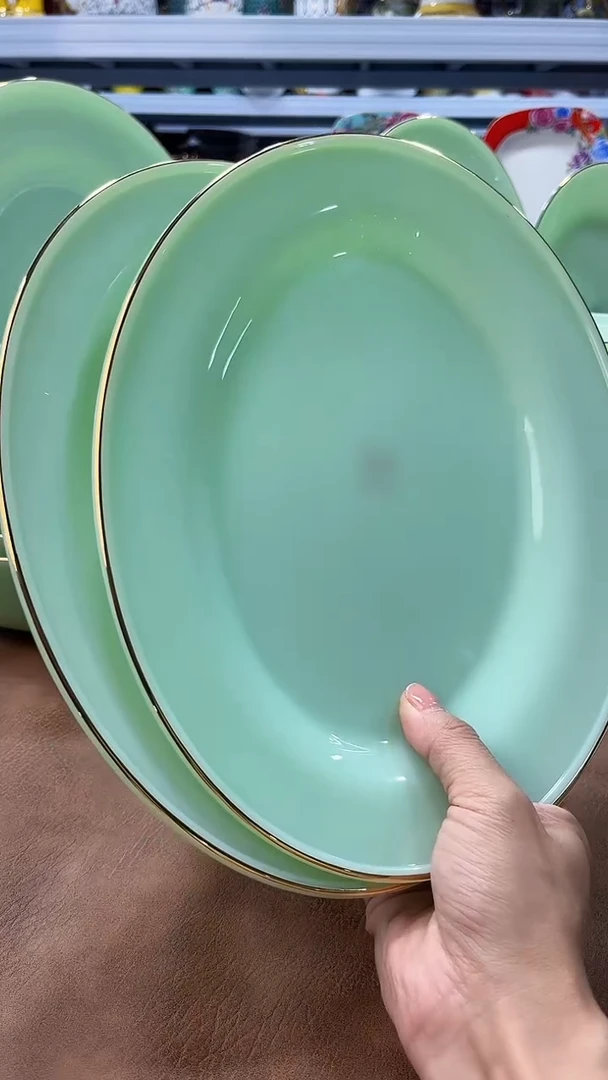 玉瓷12英寸鱼盘2只