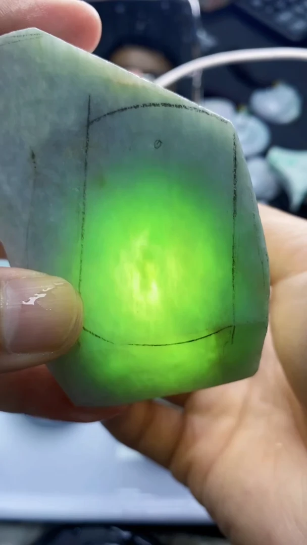 裸石翡翠天然缅甸A货【海】35