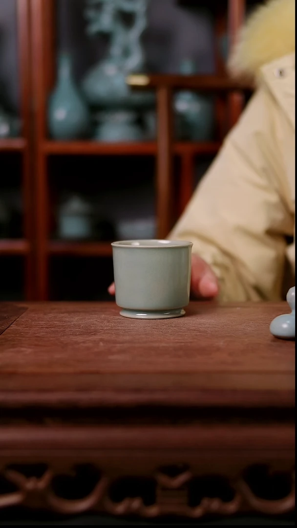 杯子陶青霁汝窑仿古釉