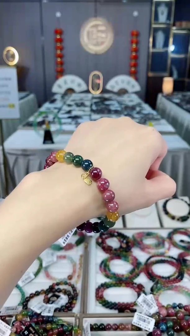 未镶嵌老矿碧玺单圈手串8mm+碧玺hon多样性发一条