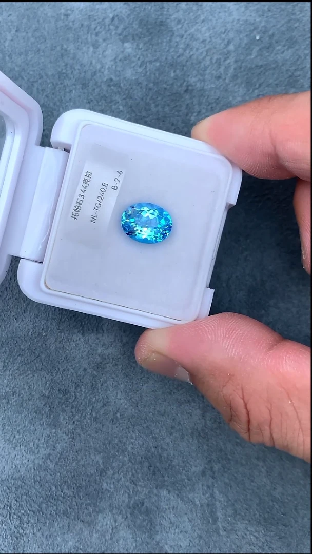 托帕石裸石3.44克拉