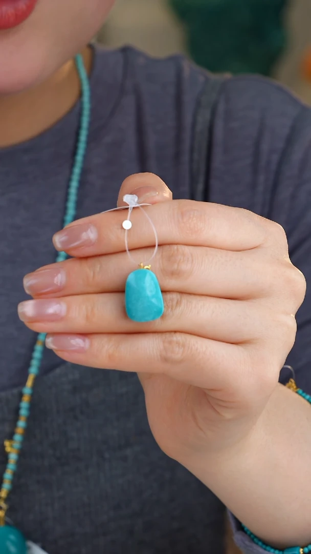 【闪购商品】绿松石吊坠(不含链)18K金镶嵌1