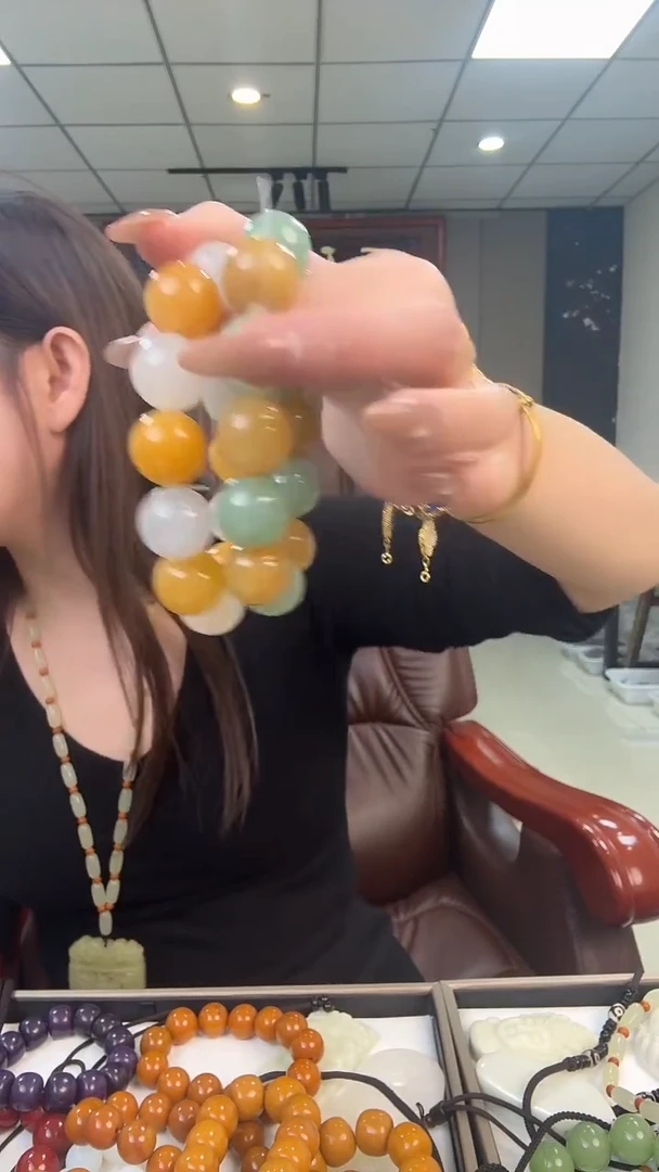 未镶嵌手串和田玉多宝 20圆形手串