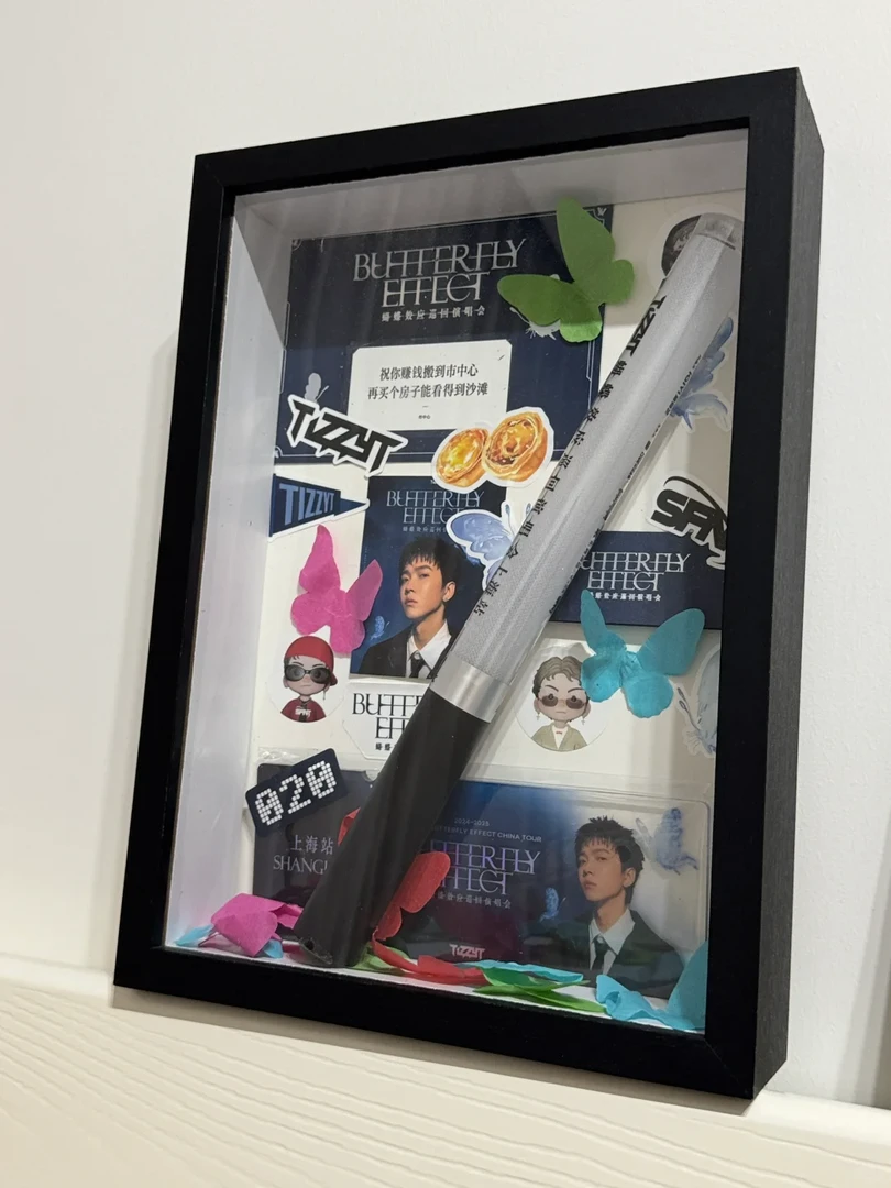 应援棒收纳相框明星演唱会周边网红diy透明相框照片摆台