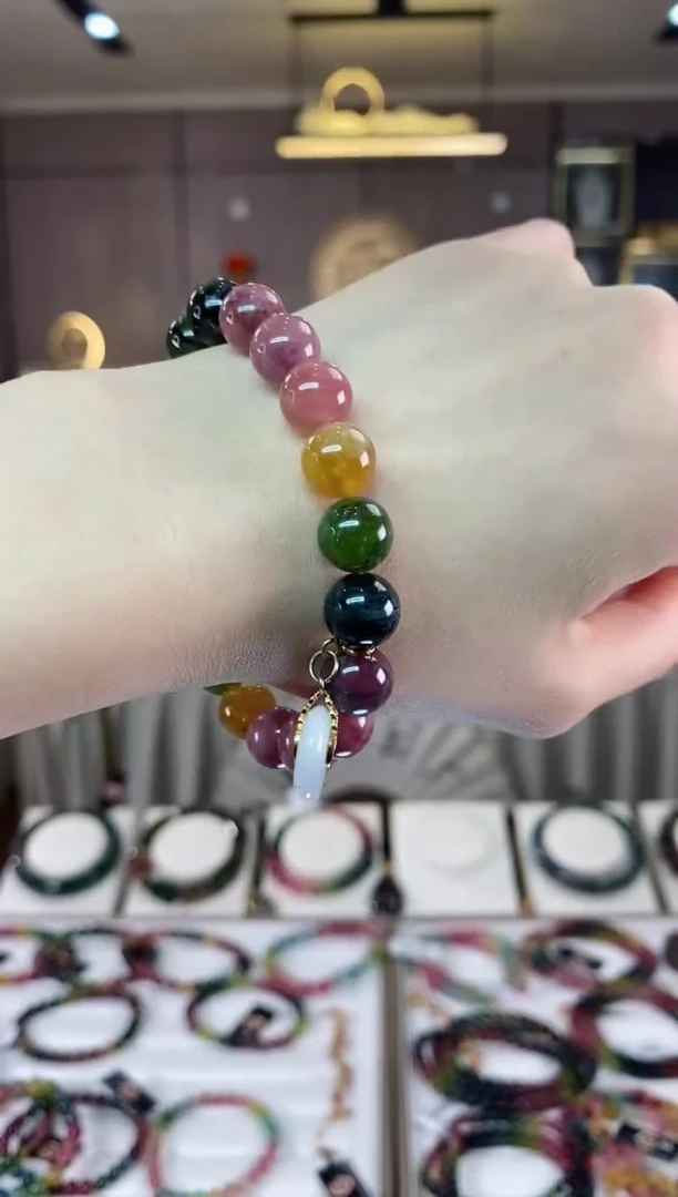 【闪购商品】碧玺单圈手串10mm+未镶嵌一物一证dan