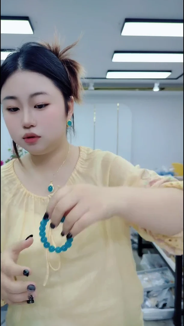 合金颈饰天河石1326天河手串