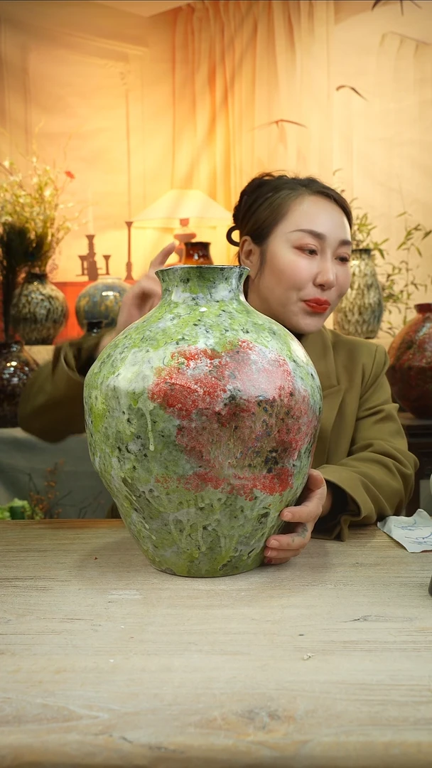 高34口12陶瓷花瓶花器