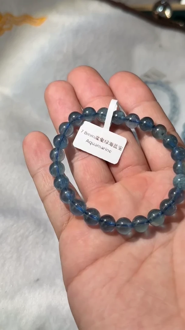 【闪购商品】水晶手链未镶嵌魔鬼绿海蓝宝-