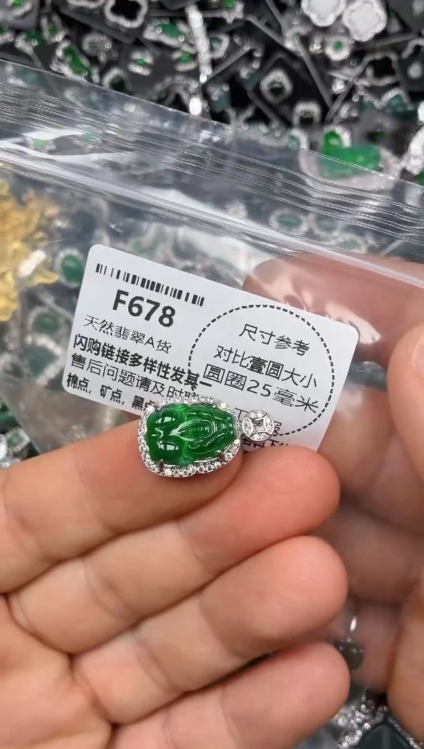 颈饰未镶嵌翡翠F678吊坠
