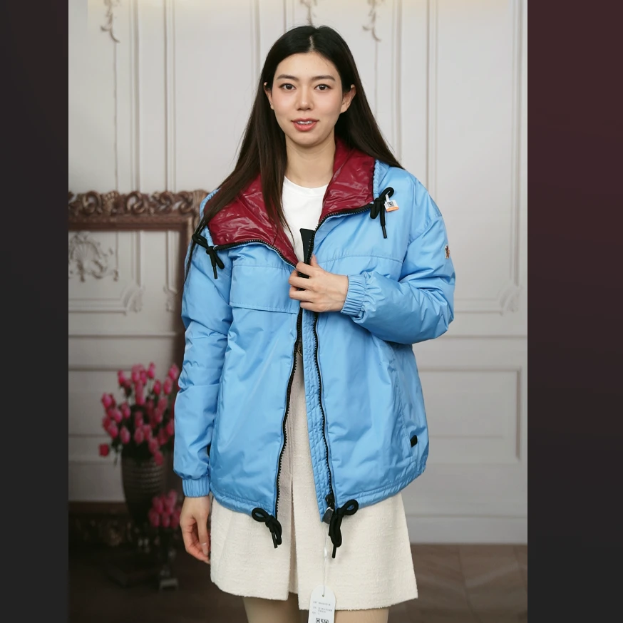 95新 MONCLER 麦殿/抽绳羽绒服雾霾蓝0码/251206CYE3Q09