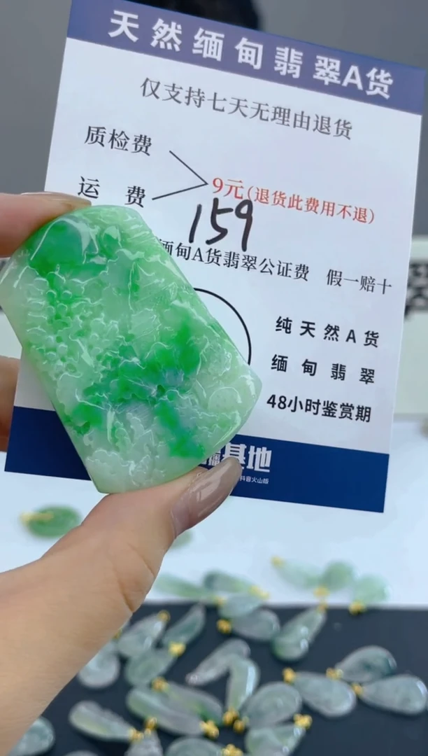 颈饰未镶嵌翡翠天然A货翡翠  159