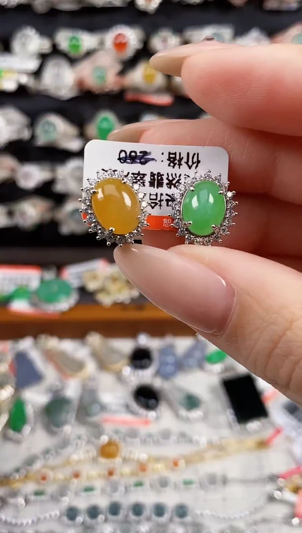 银S925镶嵌戒指翡翠天然A货翡翠62