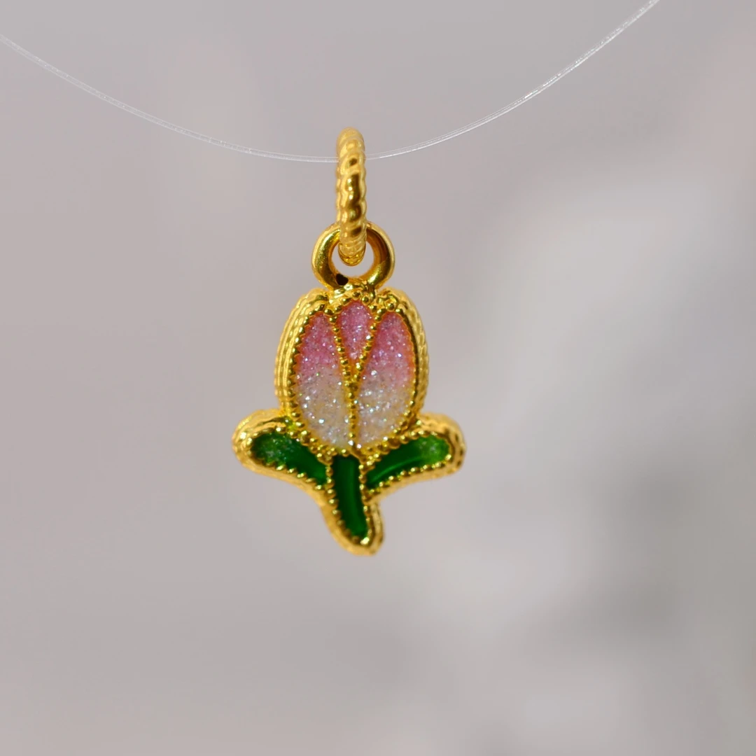 【芷伊】999足金双面AB款郁金香