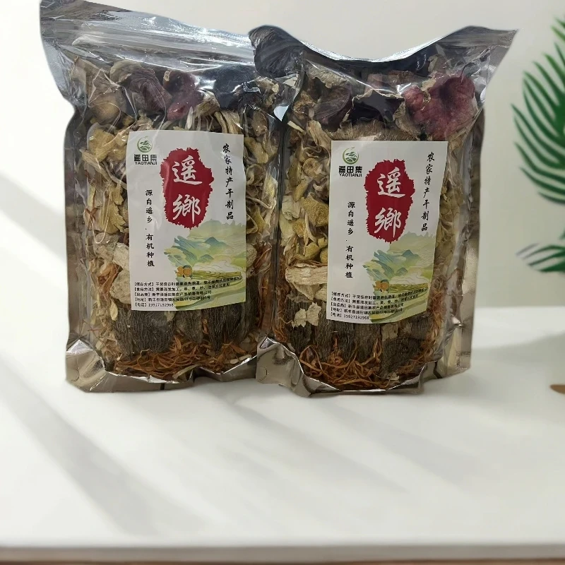 农家七彩菇料煲汤炒肉健康美味干货