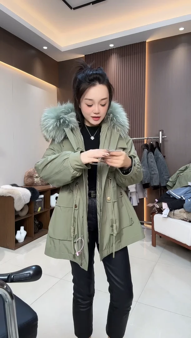 110-130绿色月牙水貂内胆