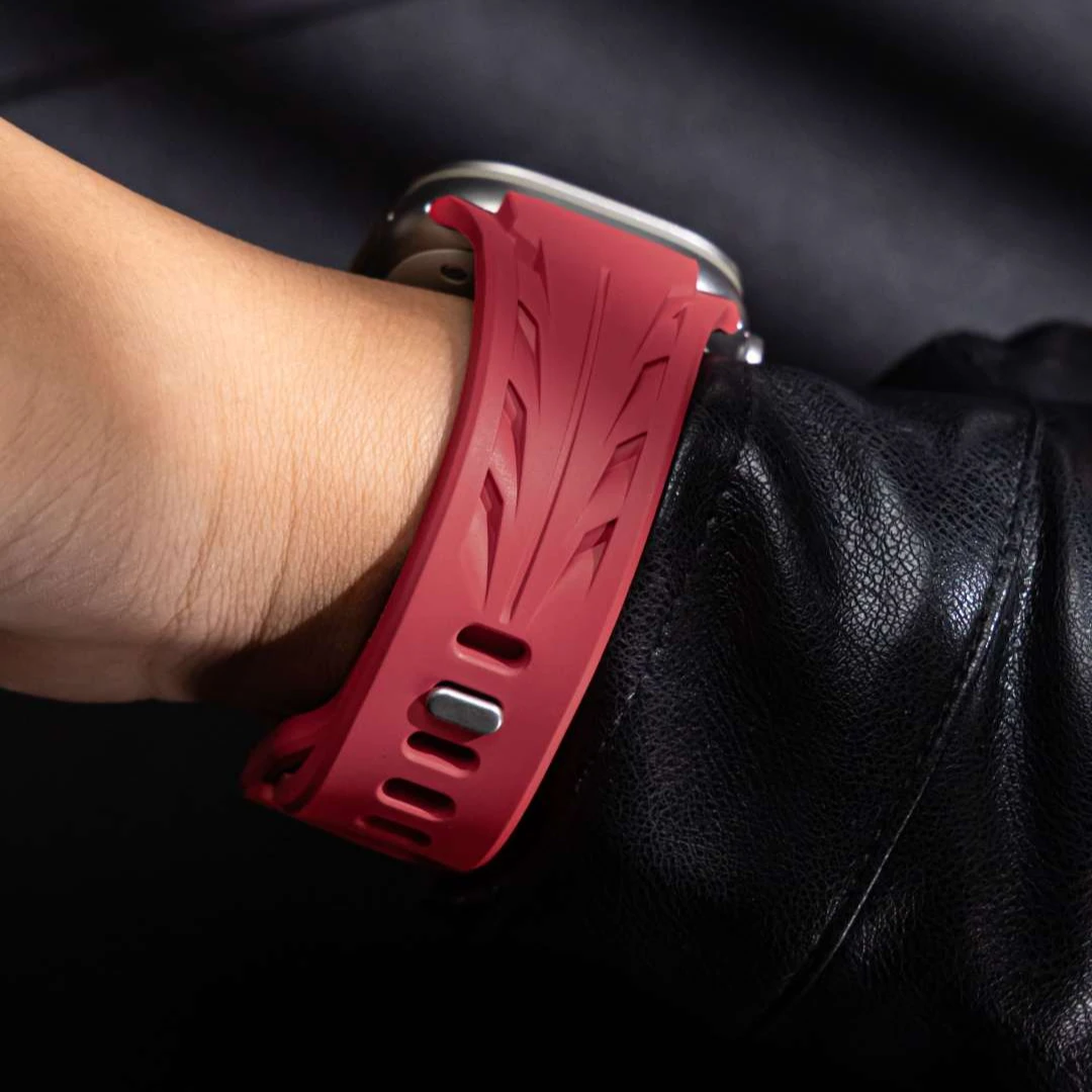 适用苹果手表表带ultra2iwatchs10稻穗钉扣高性能硅胶表带高级感