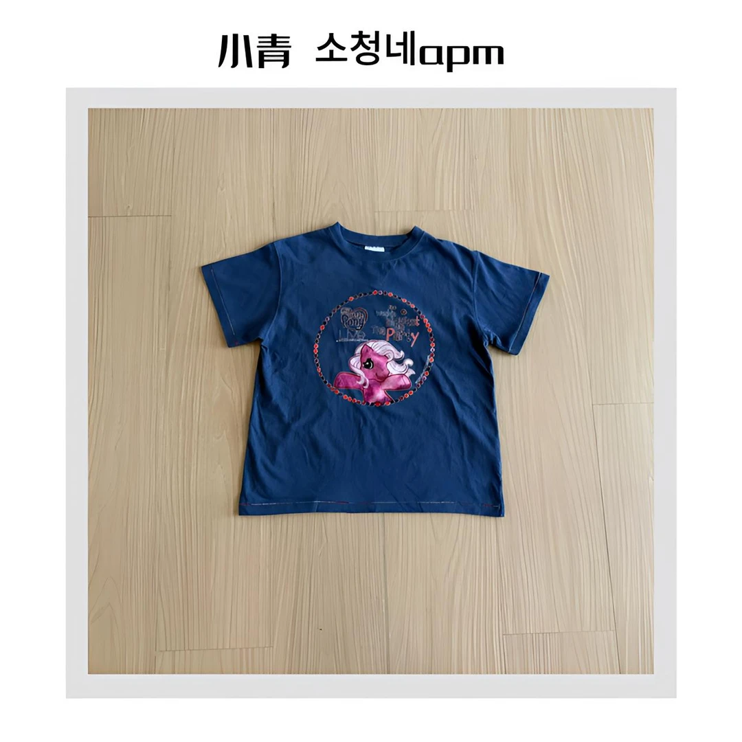 韩国东大门 公鸡/宝莉小粉马圆圈T恤
