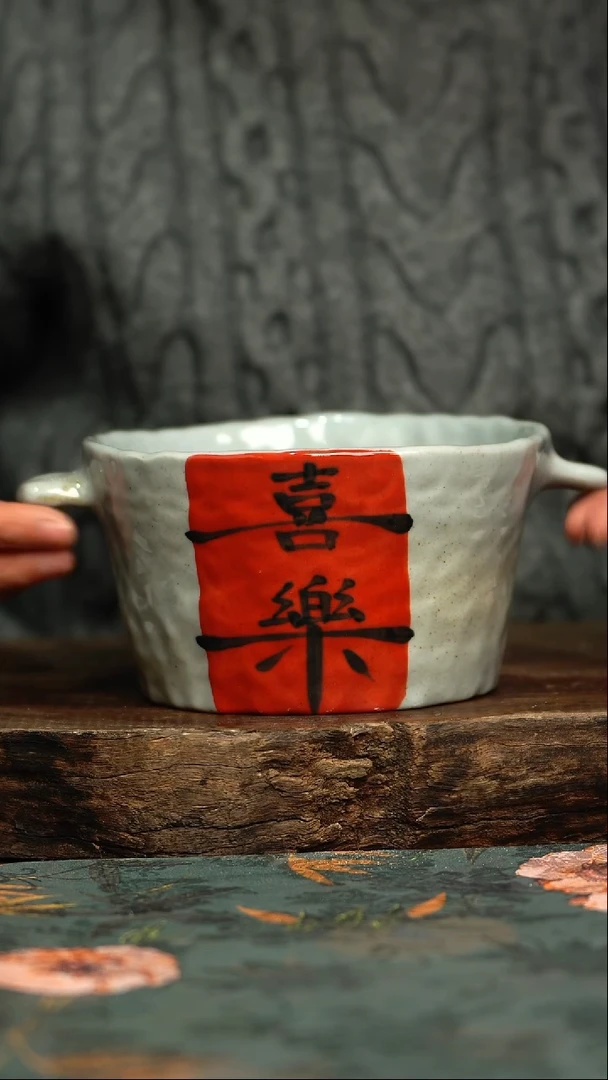 【闪购商品】杯釉下彩手工手绘同款陶器