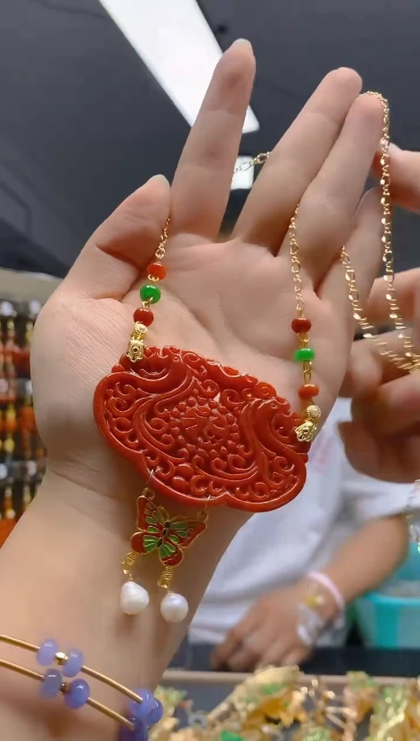 翡翠合金耳饰0210翡翠锁骨链