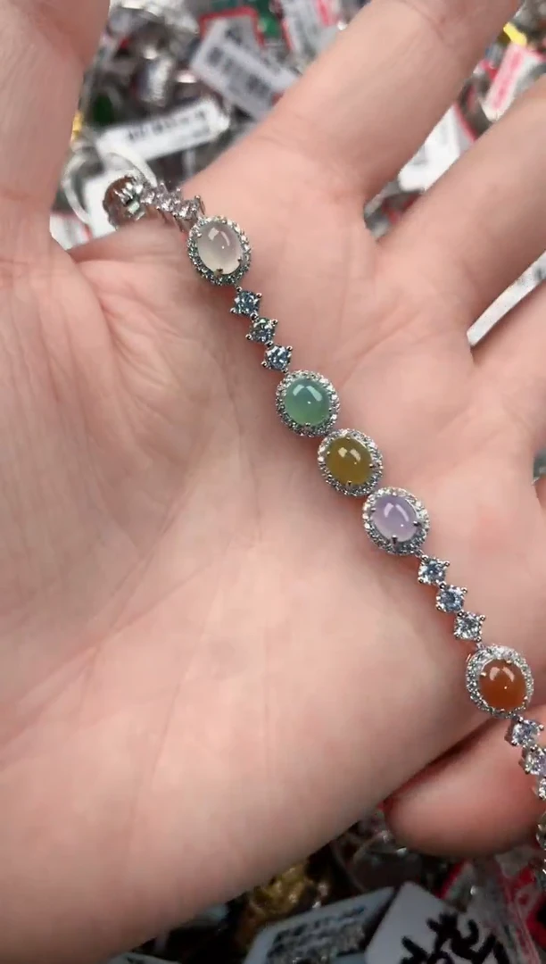 银S925镶嵌戒指翡翠555   2