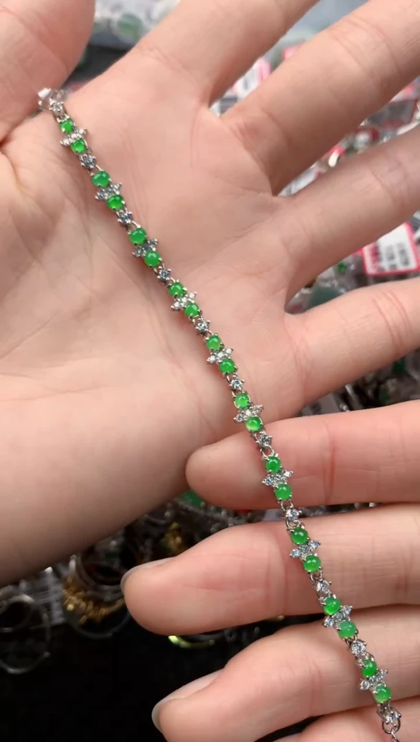 银S925镶嵌戒指翡翠1        1