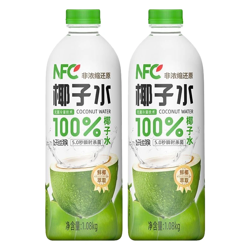 【9月23日到期】好运猴NFC非浓缩还原椰子水1.08kg*2瓶