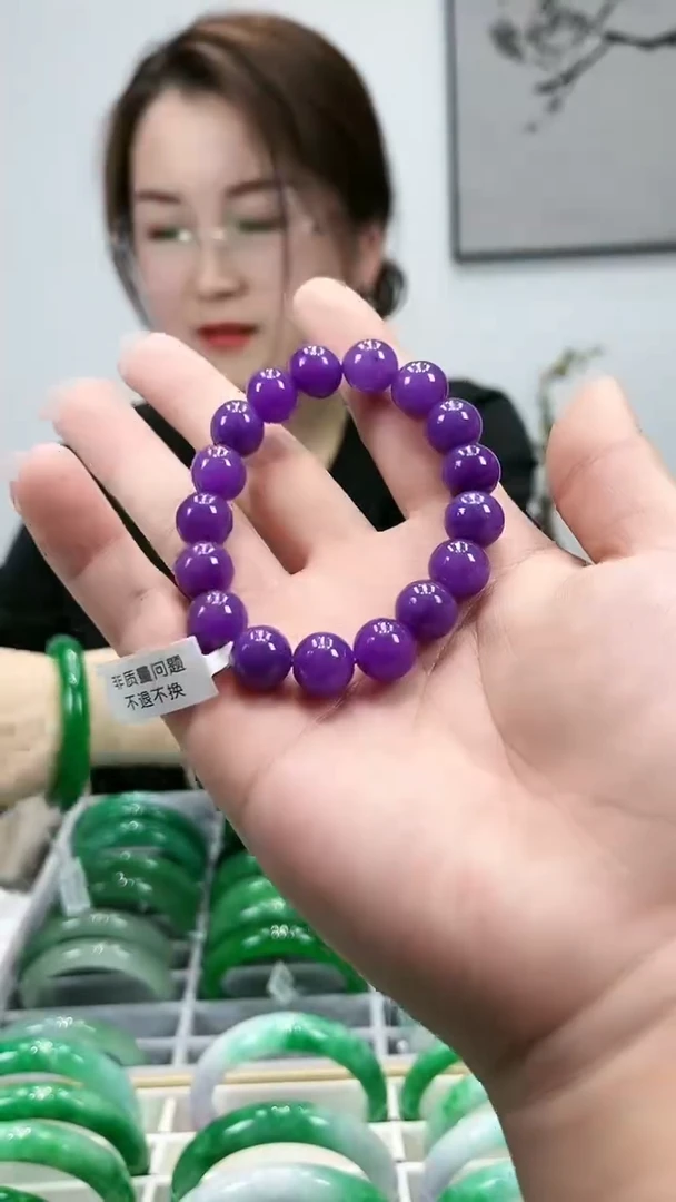 【闪购商品】砖雕s59 紫罗兰手串 卡12mm