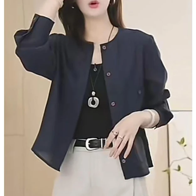 醋酸亚麻衬衫女短款2025夏季新款韩版洋气减龄小个子天丝衬衣