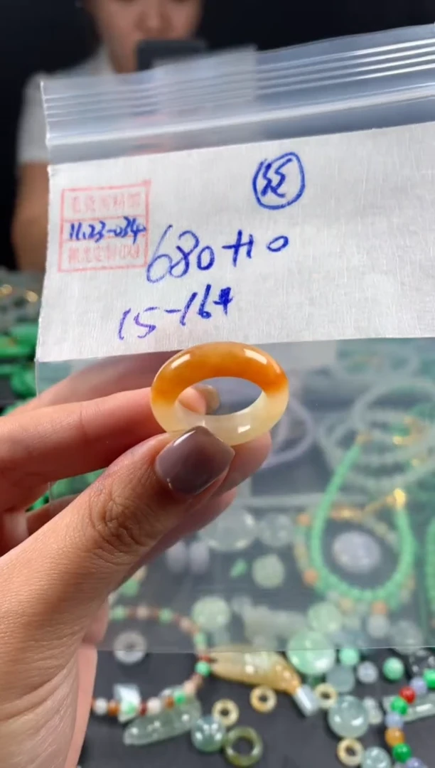未镶嵌定制翡翠翡翠690元15#毛货需精细抛光034瑕疵