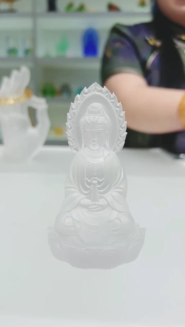 琉璃手工艺品古法琉璃双面观音