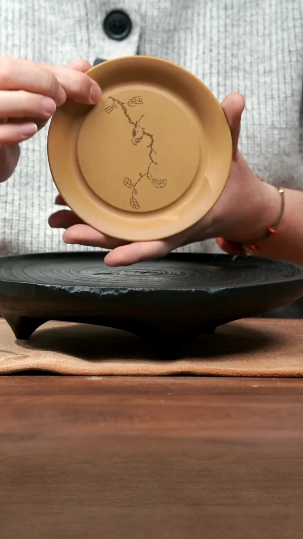 【闪购商品】紫砂茶壶五堂紫砂茶宠-刻鸟盘