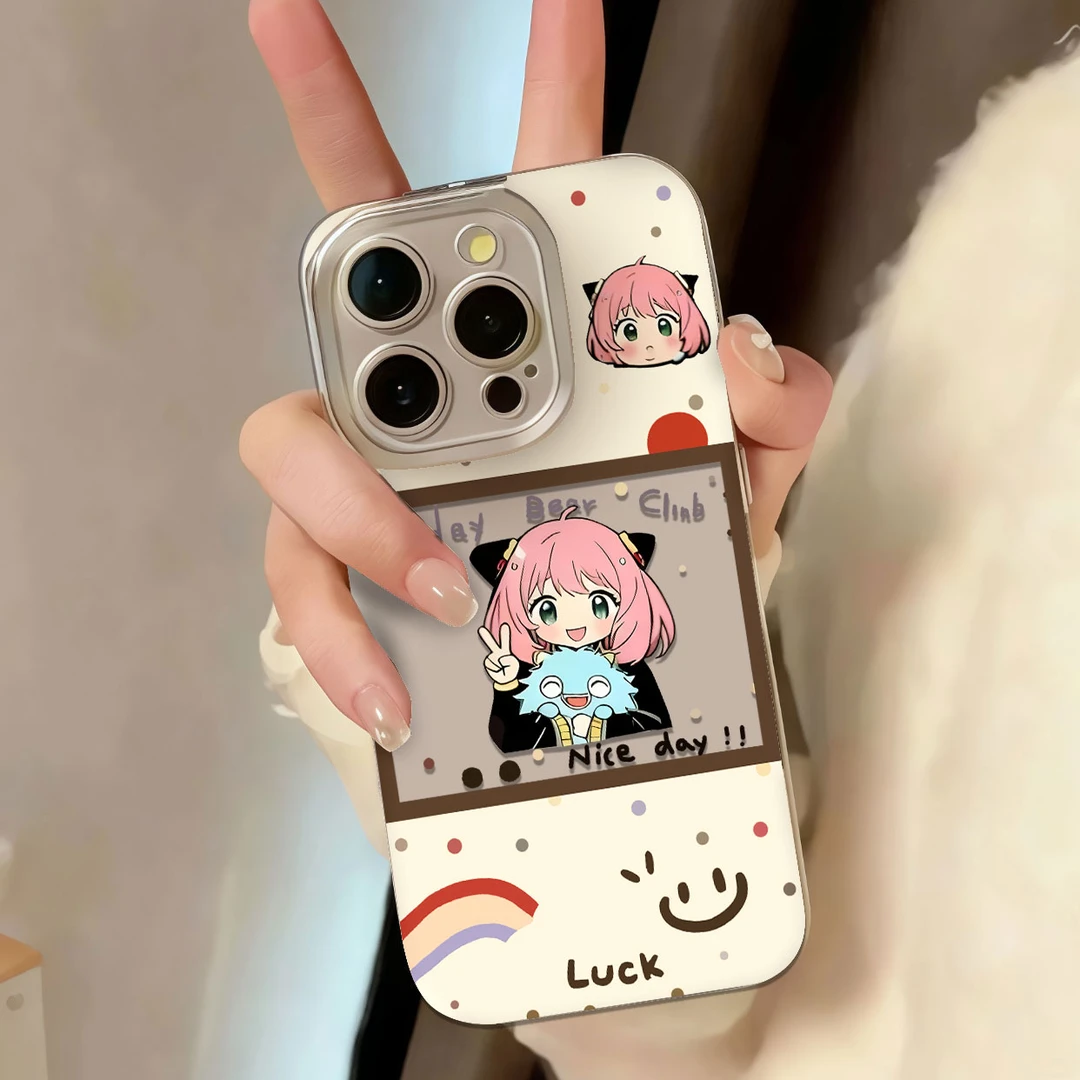 笑脸阿尼亚适用苹果iPhone17pro14小米15promax华为p80手机壳创意