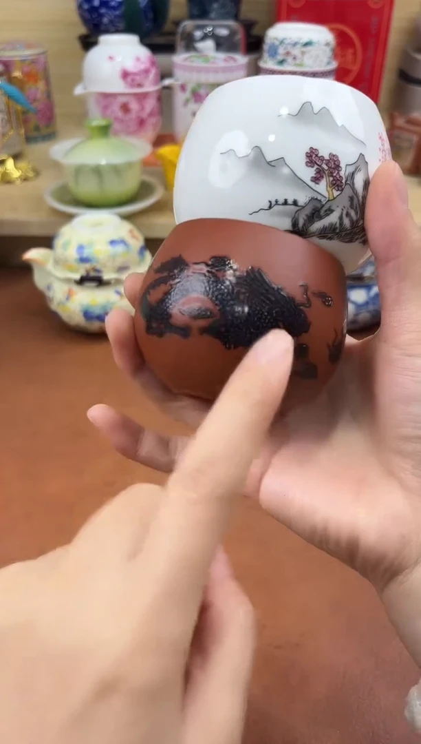 陶陶瓷茶具摆件旅行套组