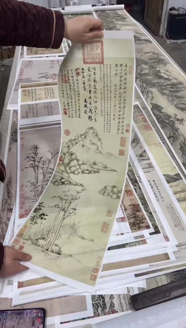 倪瓒  桐露清琴  微喷复刻